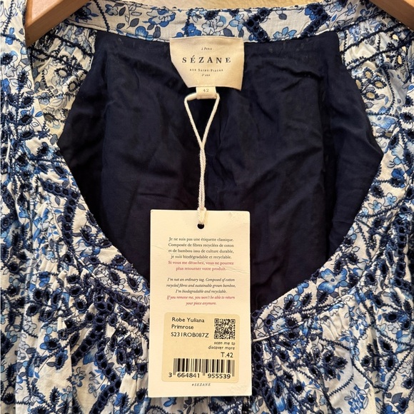 Sezane Yuliana Primrose Midi Dress NWT XL - Picture 6 of 10